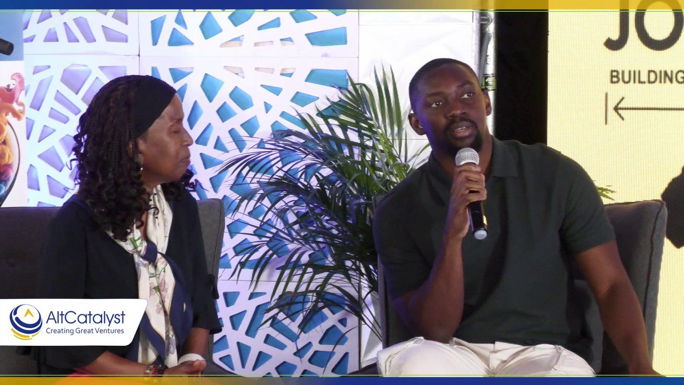Panel discussion with Dr Windsome Leslie and tech entrepreneur Nadayar Claudius Enegesi at the Impact Innovation Summit